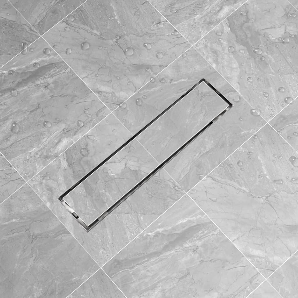 Canaletta di Drenaggio Lineare 530x140 mm in Acciaio Inox - homemem39