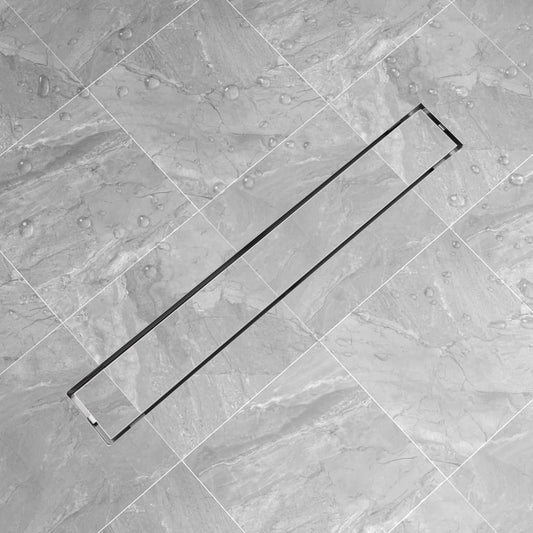 Canaletta di Drenaggio Lineare per Doccia 830x140 mm Acciaio Inox - homemem39