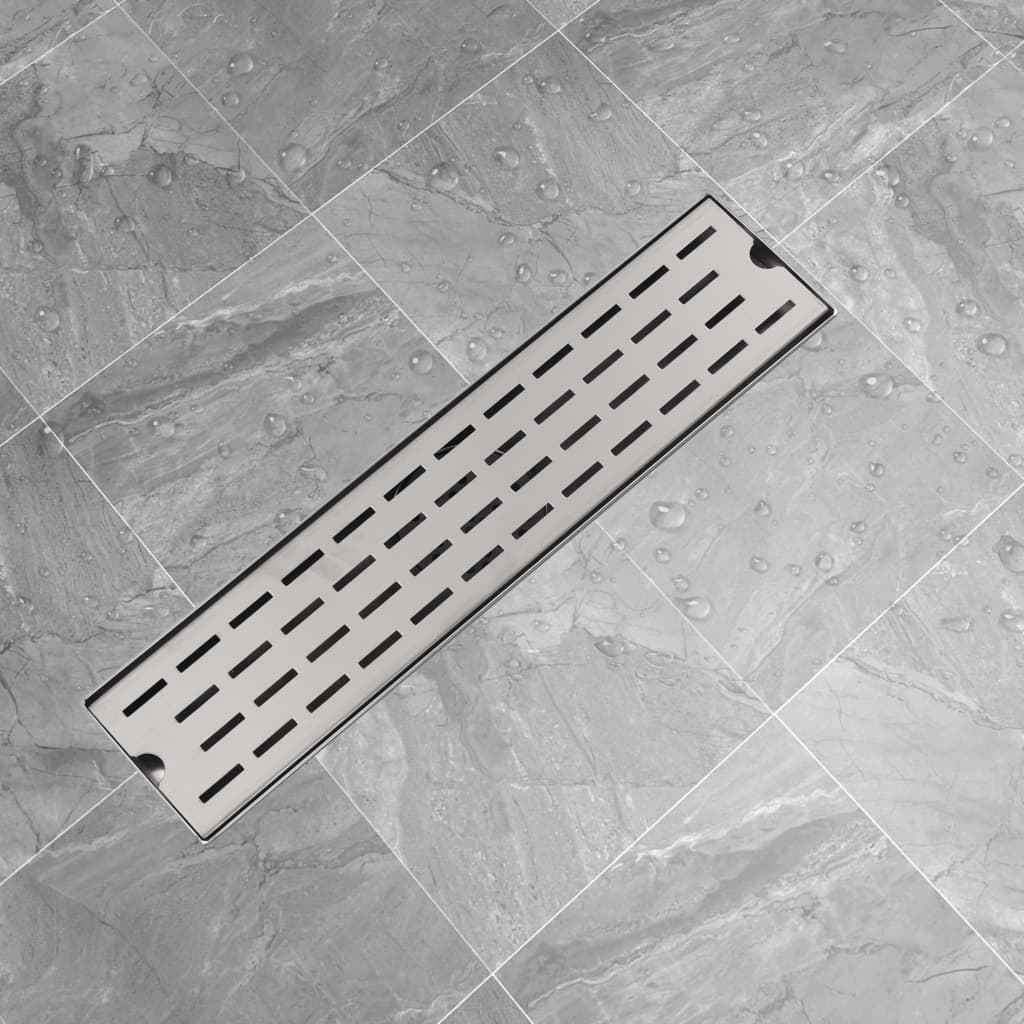 Canaletta di Drenaggio Lineare 530x140 mm in Acciaio Inox - homemem39