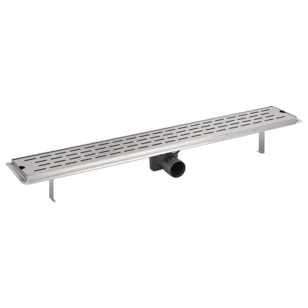 Canaletta Drenaggio Lineare per Doccia 830x140 mm Acciaio Inox - homemem39