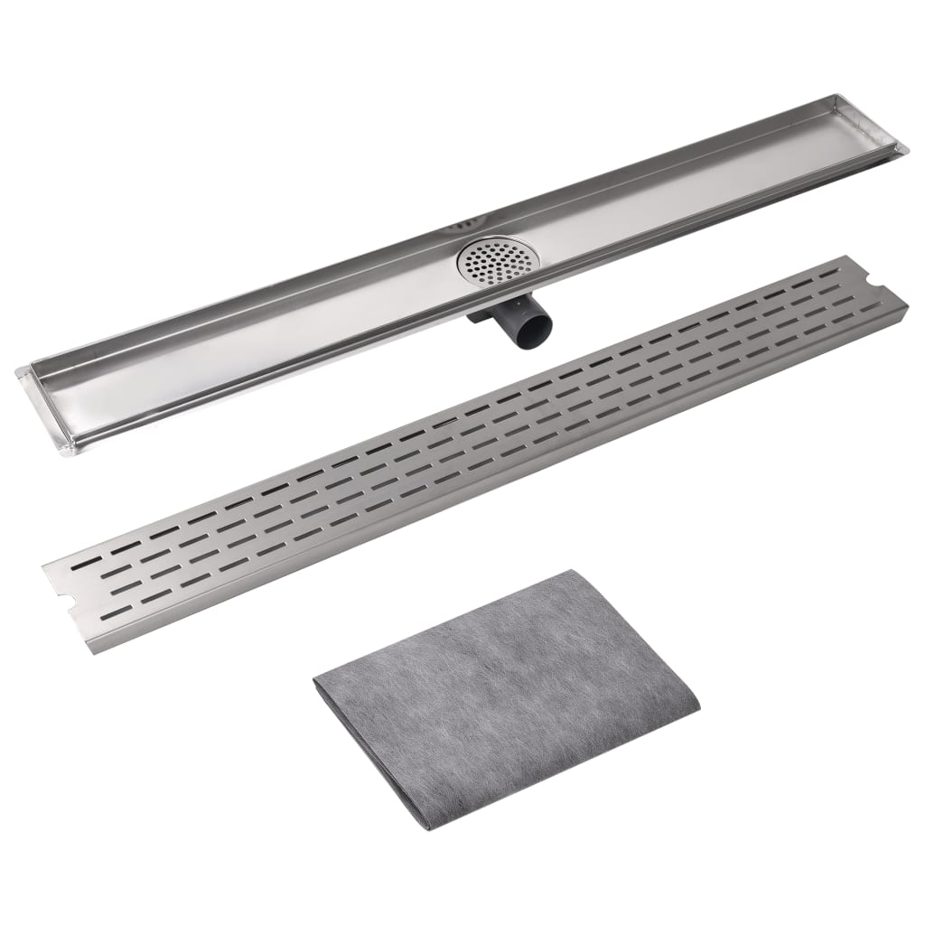 Canaletta Drenaggio per Doccia Lineare 1030x140 mm Acciaio Inox - homemem39