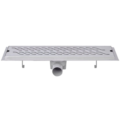 Canaletta di Drenaggio a Onda 530x140 mm in Acciaio Inox - homemem39