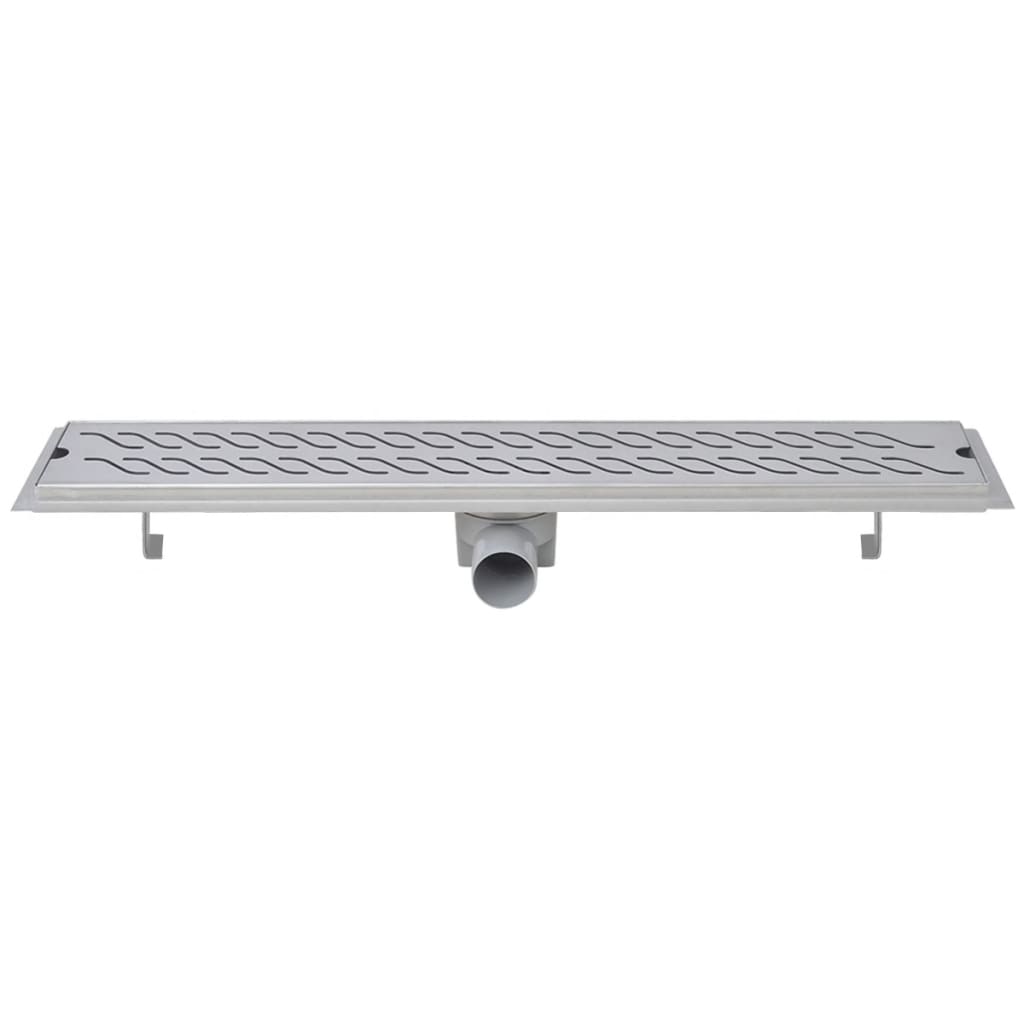 Canaletta Drenaggio Lineare per Doccia 730x140 mm Acciaio Inox - homemem39