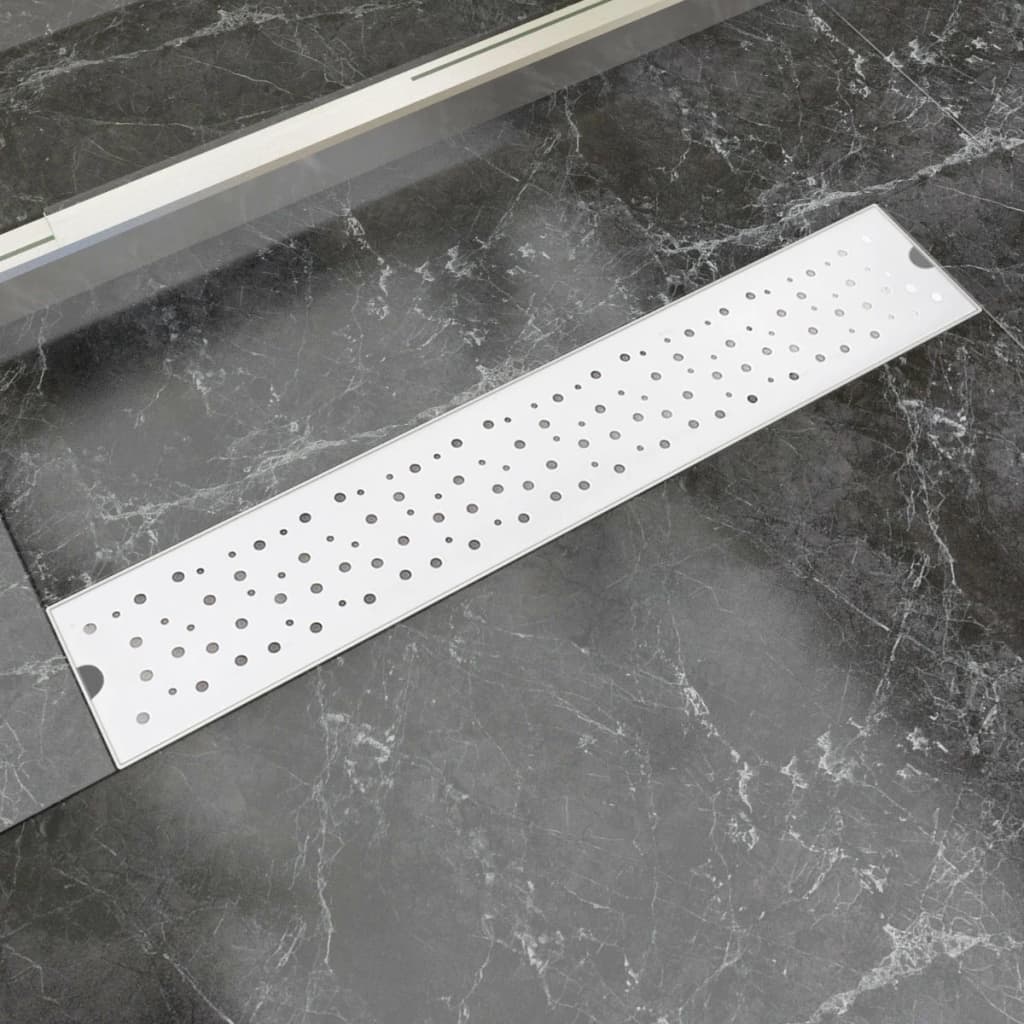 Canaletta di drenaggio per doccia Doppio 630x140 mm Acciaio inox - homemem39