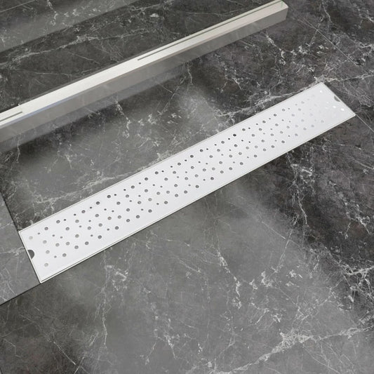 Canaletta di Drenaggio per Doccia Bolle 730x140 mm Acciaio Inox - homemem39