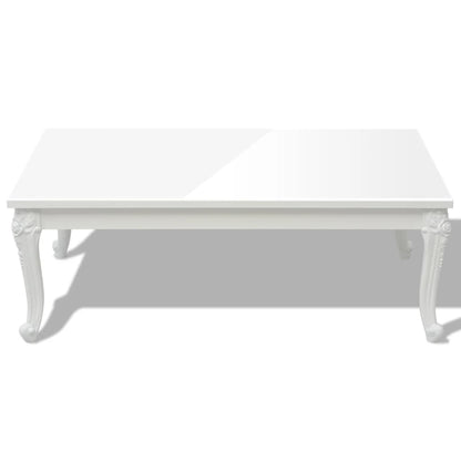 Tavolino da Caffè 115x65x42 cm Bianco Lucido - homemem39