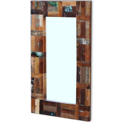 Specchio in Legno Massello di Recupero 80x50 cm - homemem39