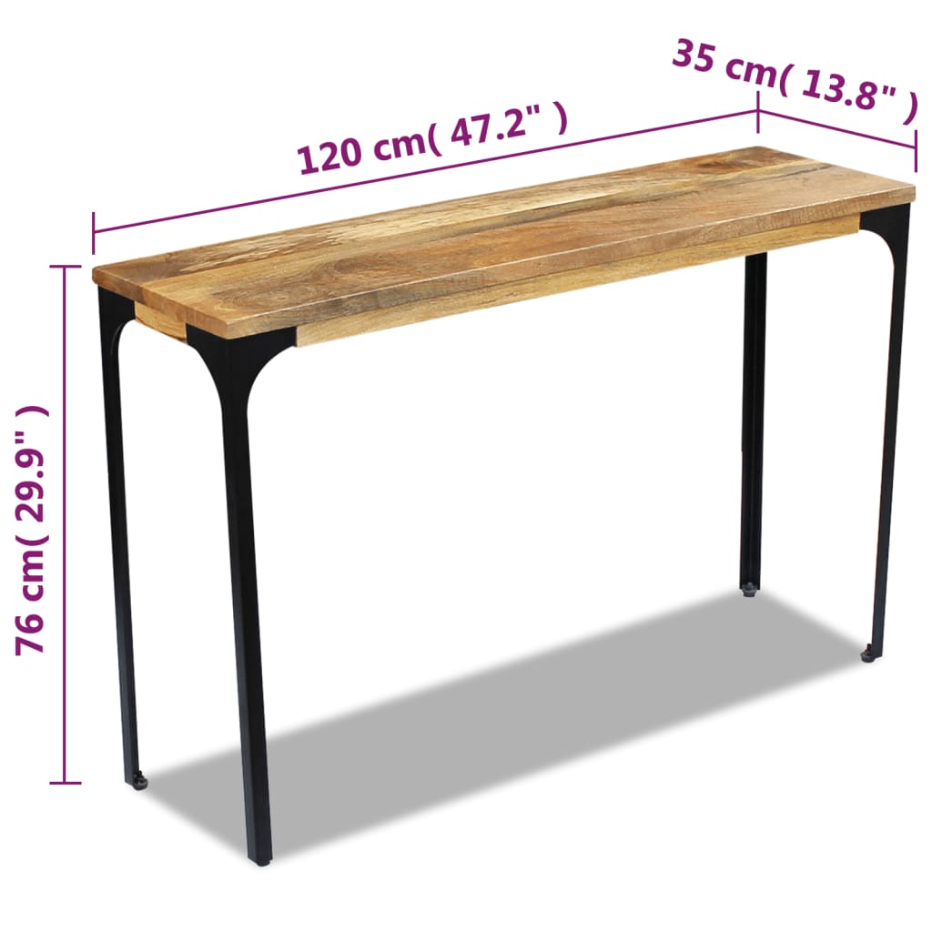 Tavolo Consolle in Legno di Mango 120x35x76 cm - homemem39