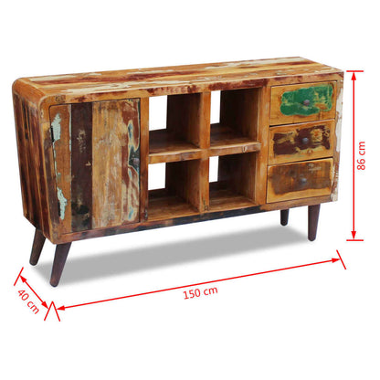 Credenza in Legno Massello di Recupero 150x40x86 cm - homemem39