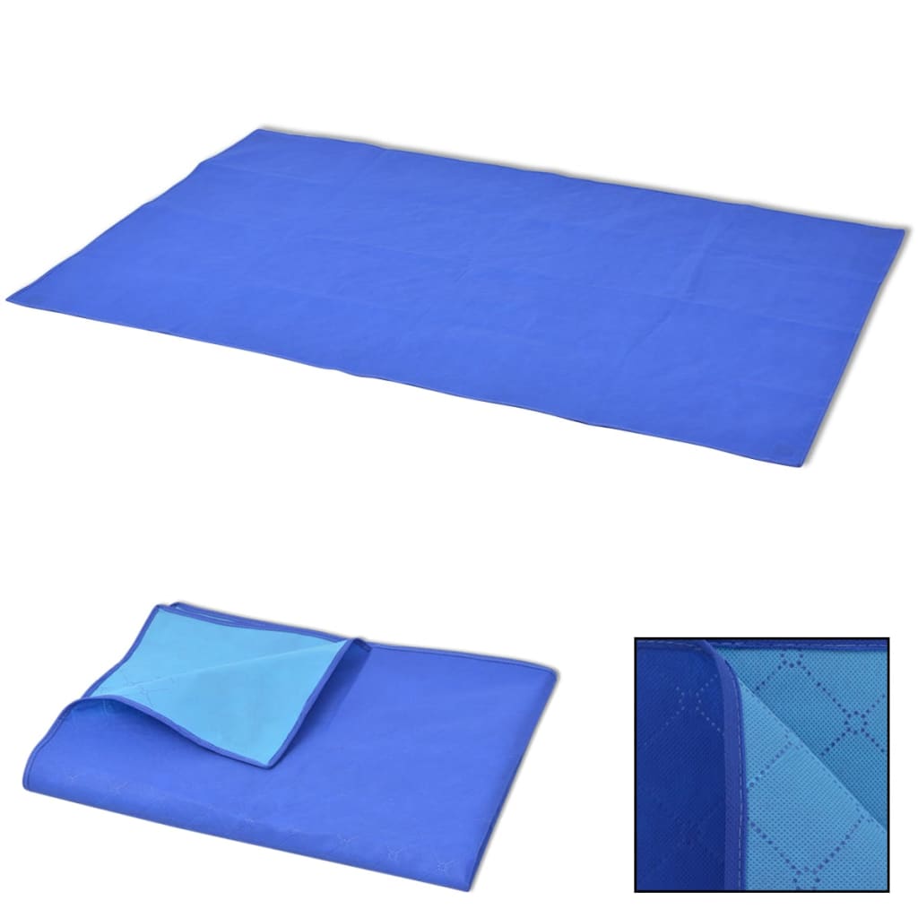 Coperta da Picnic Blu e Celeste 100x150 cm - homemem39