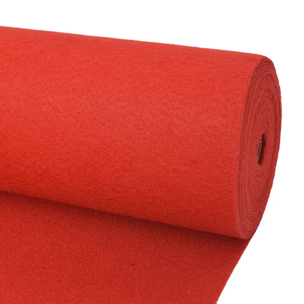 Tappeto Piatto da Esposizione 1x24 m Rosso - homemem39