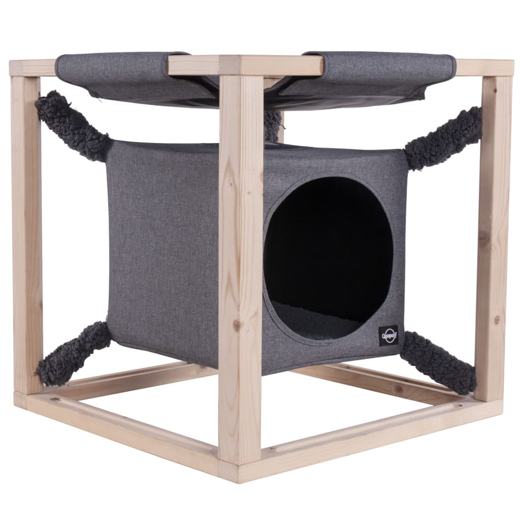 Quapas! Cuccia per Gatti con Amaca Catcube Grigia M 54x54x54 cm - homemem39