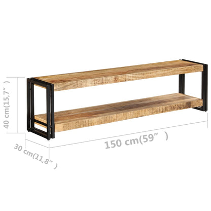 Mobile Porta TV 150x30x40 cm Legno Massello di Mango - homemem39