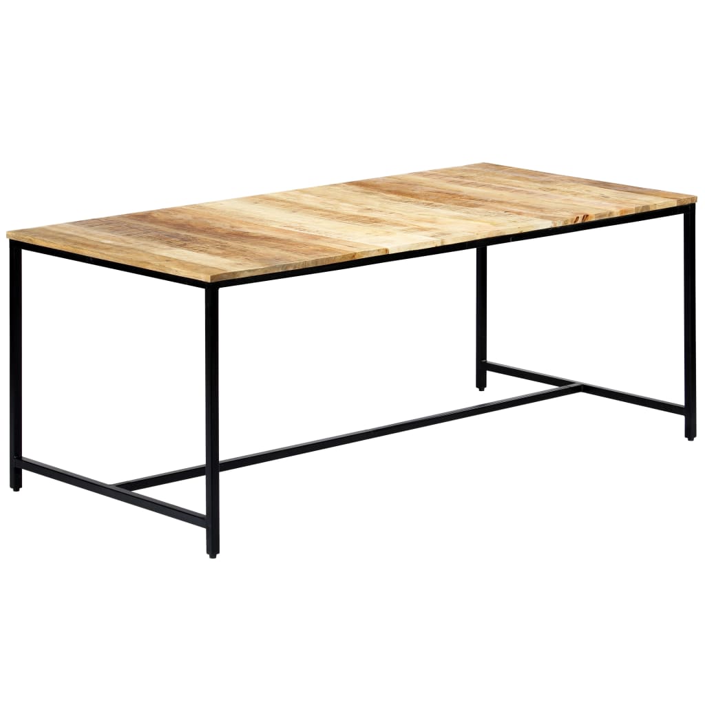 Tavolo da Pranzo 180x90x75 cm in Legno Massello di Mango Grezzo - homemem39