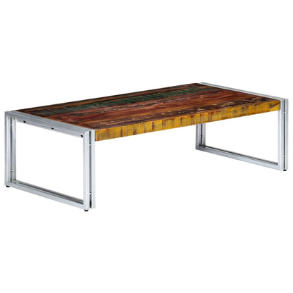 Tavolino da Caffè 120x60x35 cm in Legno Massello di Recupero - homemem39