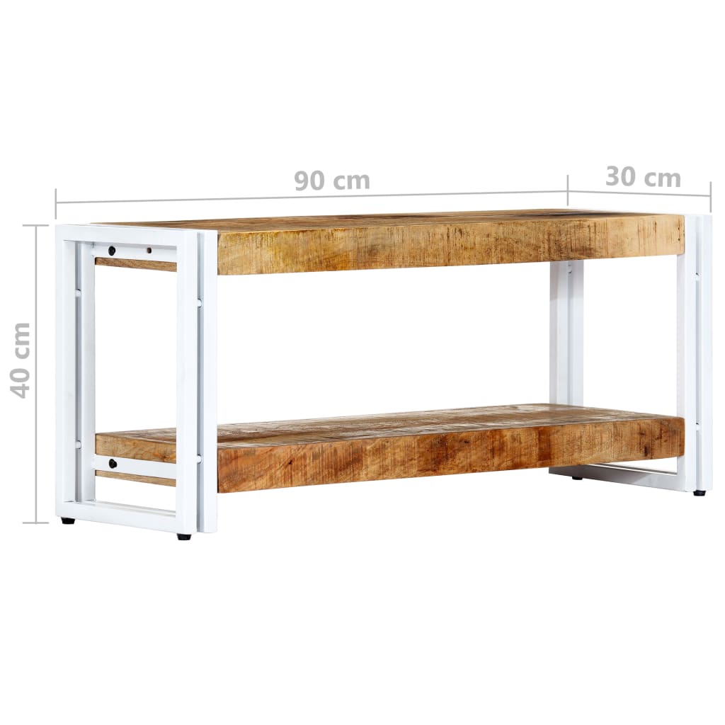 Mobile Porta TV 90x30x40 cm in Legno Massello di Mango - homemem39