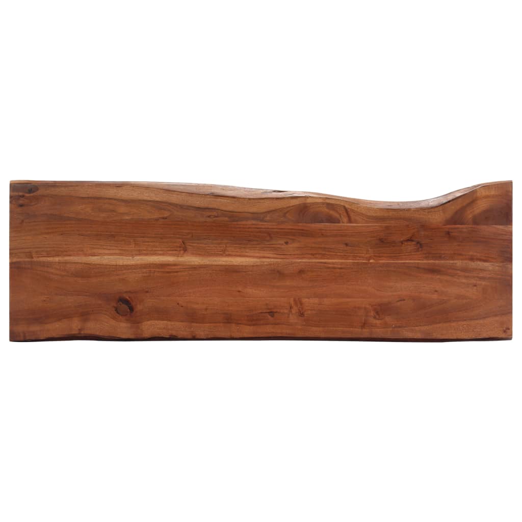 Tavolo Consolle 115x35x76 cm Legno Massello d'Acacia e Ferro - homemem39