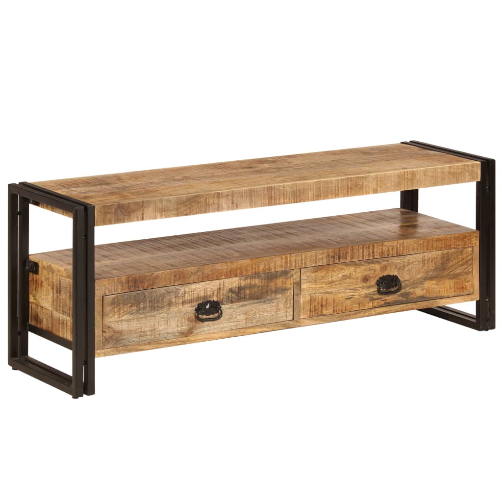 Mobile Porta TV 120x35x45 cm Legno Massello di Mango - homemem39