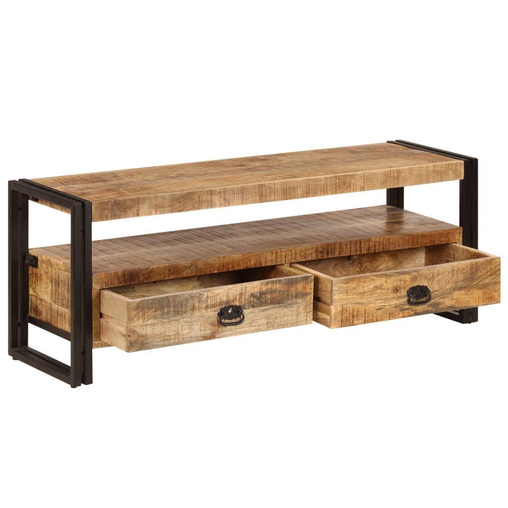 Mobile Porta TV 120x35x45 cm Legno Massello di Mango - homemem39