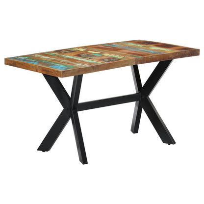 Tavolo da Pranzo 140x70x75 cm in Legno Massello di Recupero - homemem39