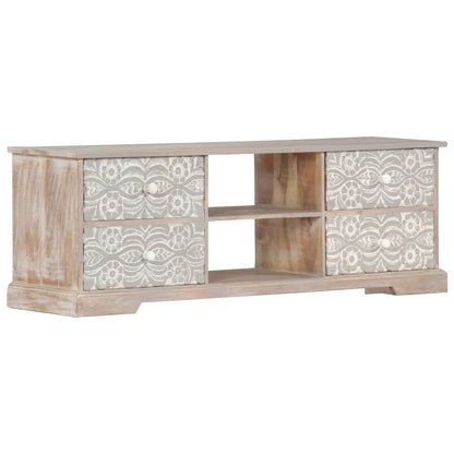 Mobile Porta TV 120x30x40 cm in Legno Massello di Acacia - homemem39