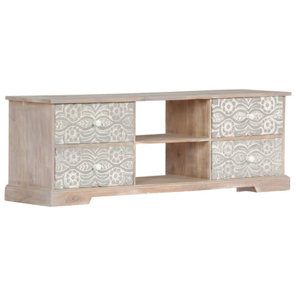 Mobile Porta TV 120x30x40 cm in Legno Massello di Acacia - homemem39