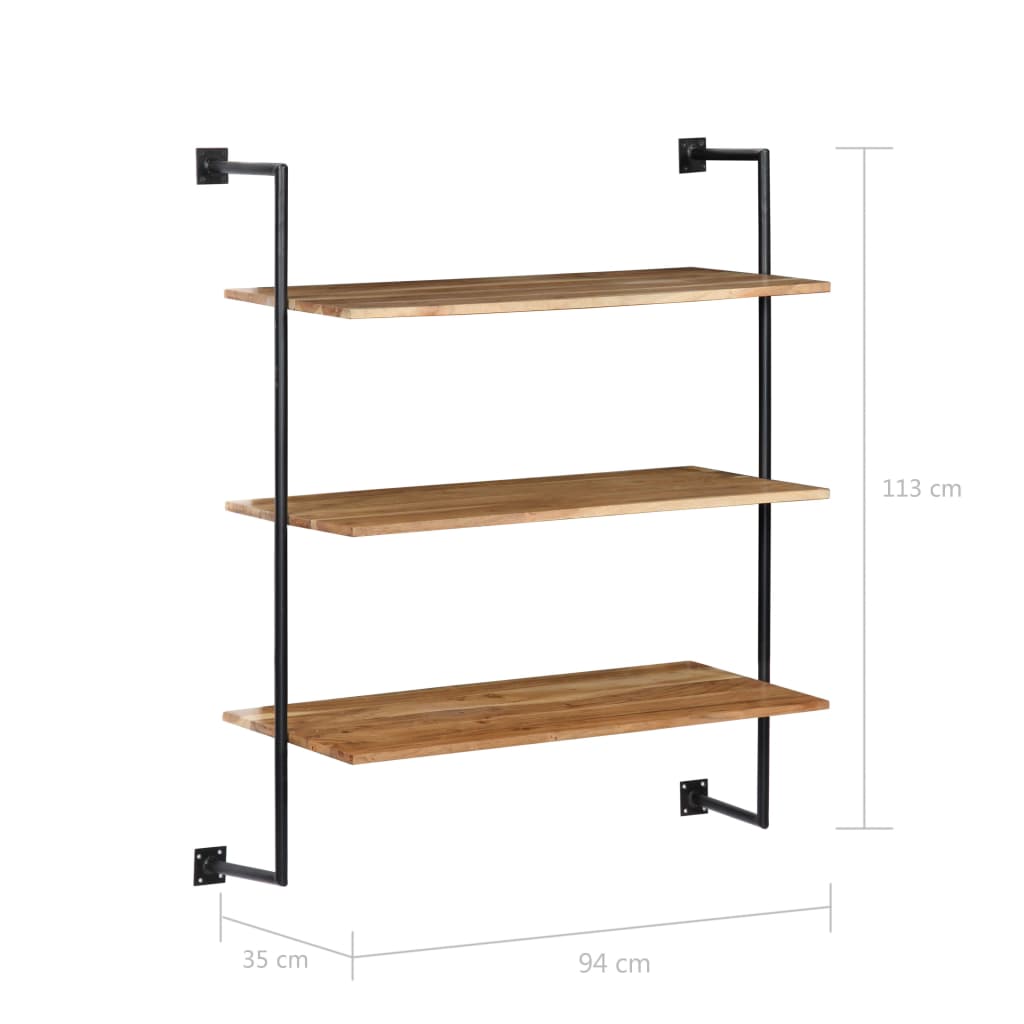 Mensole 94x35x113 cm in Legno Massello di Acacia - homemem39