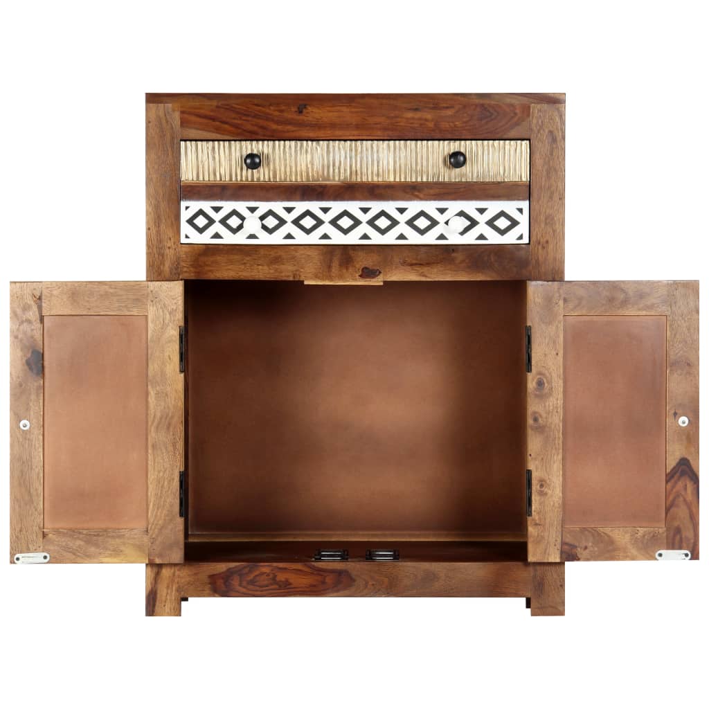 Credenza 60x30x75 cm in Legno Massello di Sheesham - homemem39