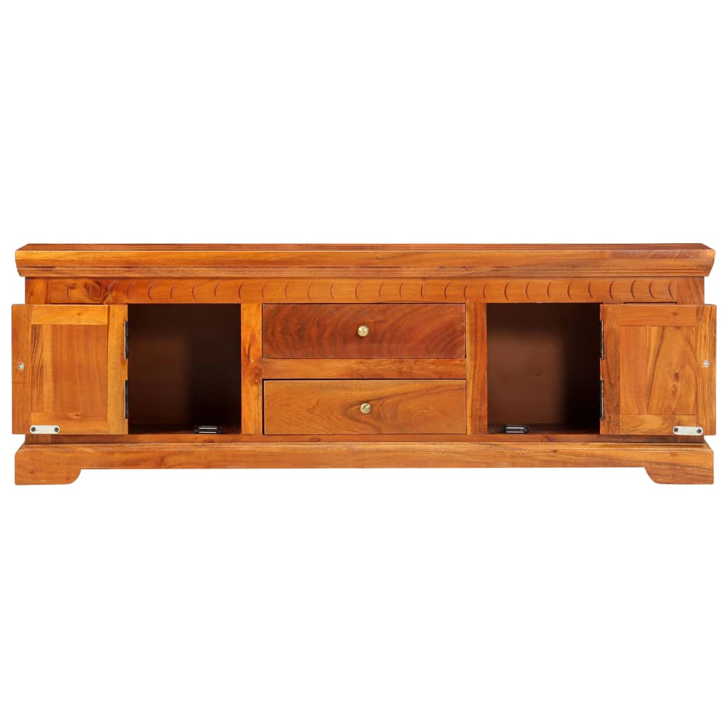 Mobile Porta TV 119x30x40 cm in Legno Massello di Acacia - homemem39