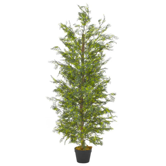 Albero di Cipresso Artificiale con Vaso Verde 150 cm - homemem39