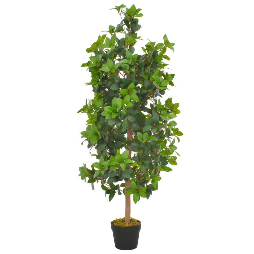 Albero di Alloro Artificiale con Vaso Verde 120 cm - homemem39