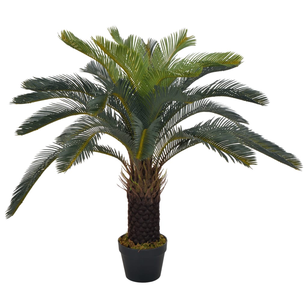 Palma di Cycas Artificiale con Vaso Verde 90 cm - homemem39