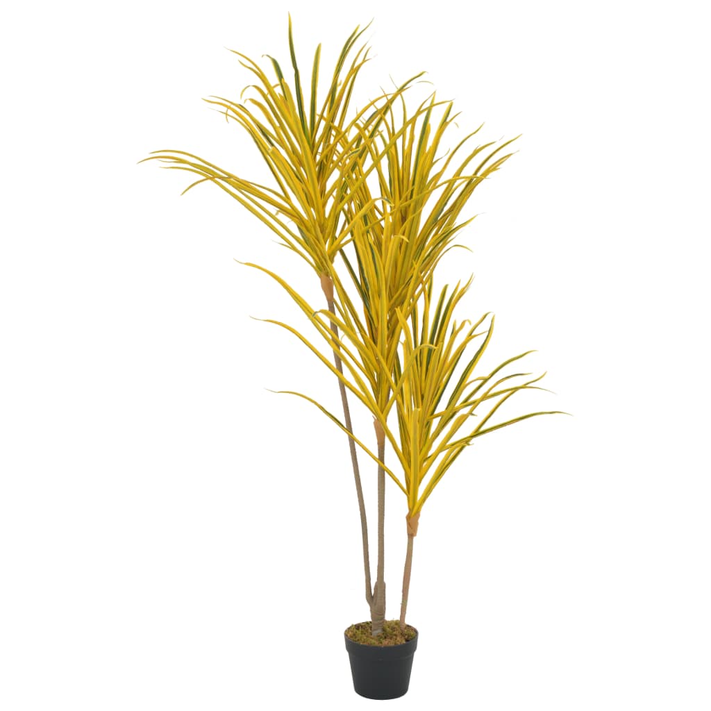 Dracena Artificiale con Vaso Gialla 125 cm - homemem39