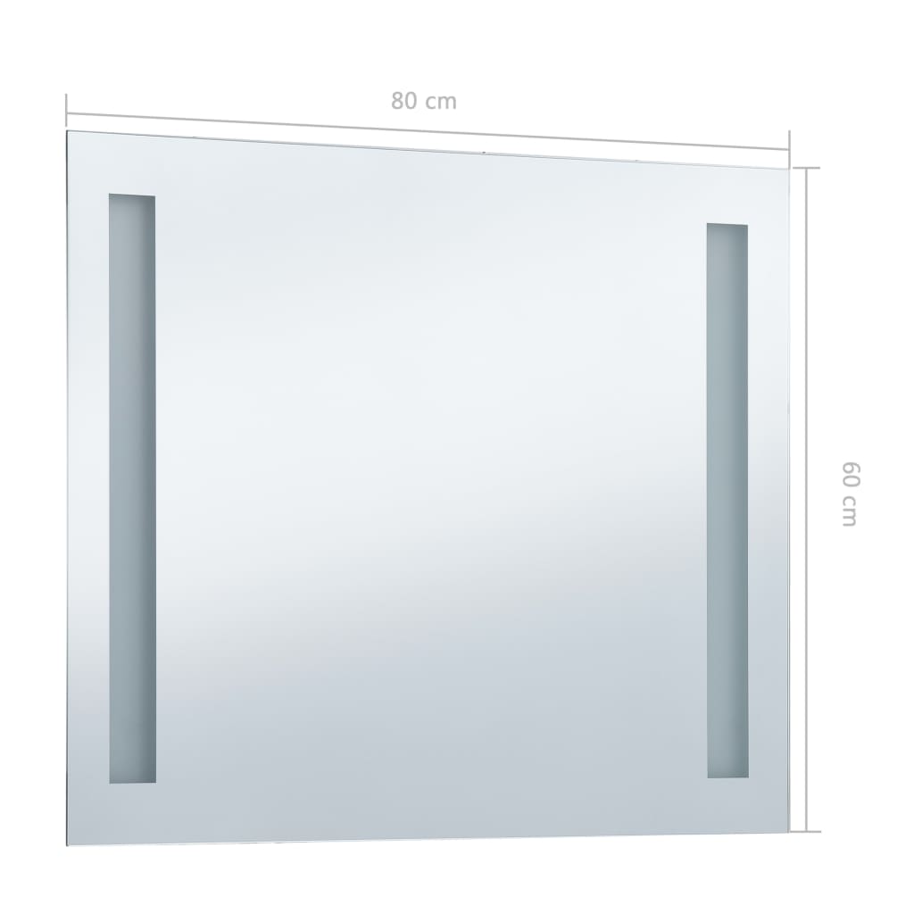 Specchio da Parete a LED per Bagno 80x60 cm - homemem39