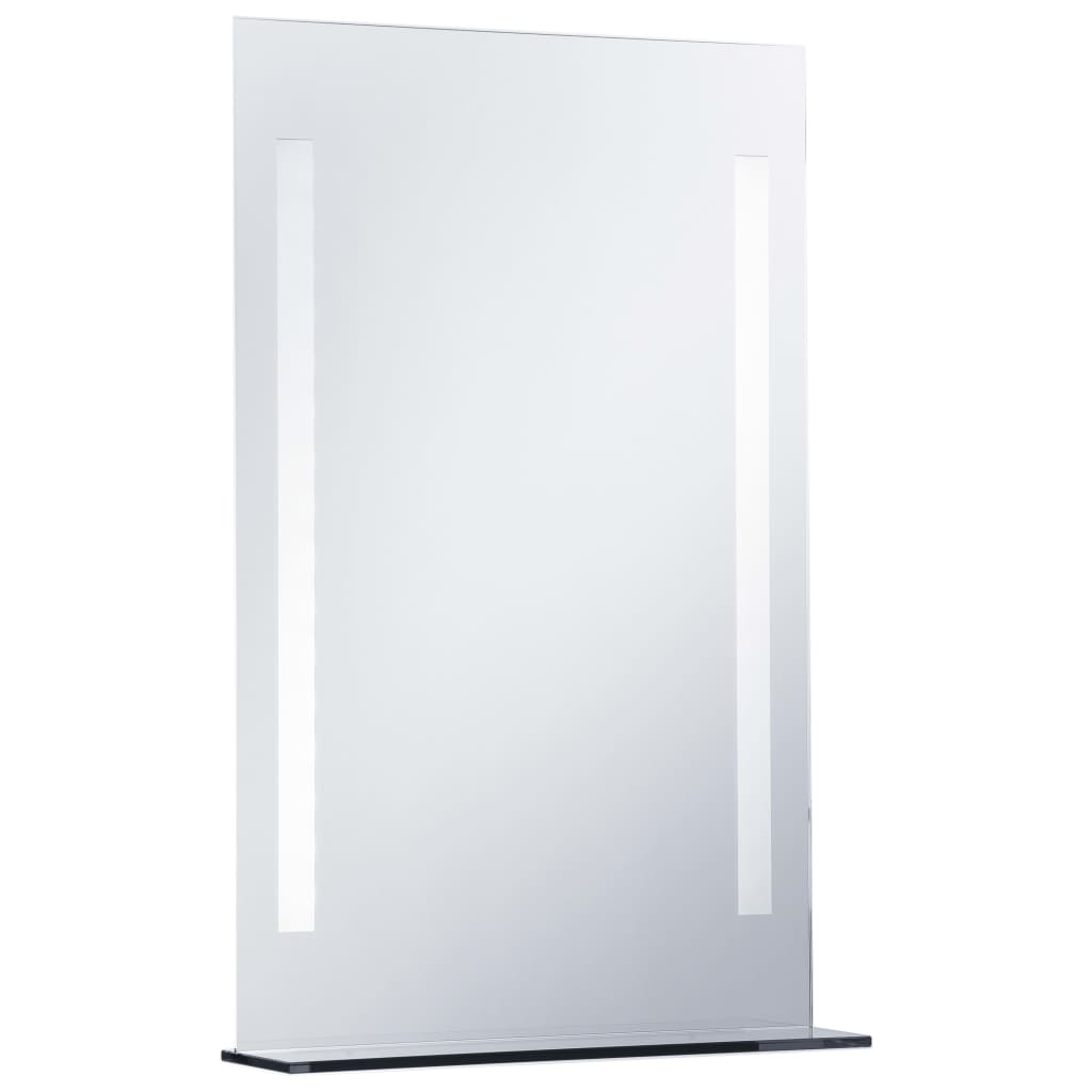 Specchio da Parete a LED per Bagno con Ripiano 60x80 cm - homemem39