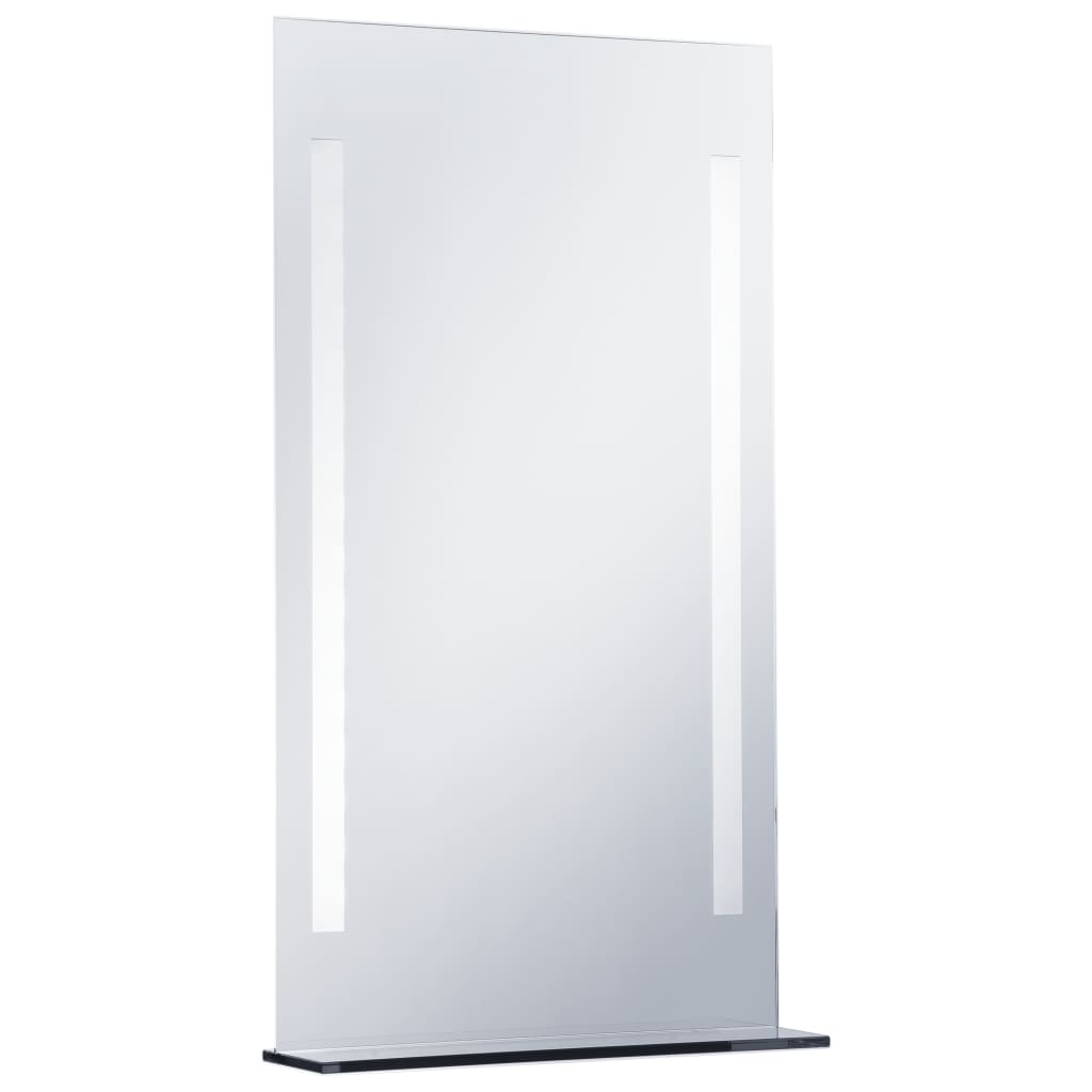 Specchio da Parete a LED per Bagno con Ripiano 60x100 cm - homemem39