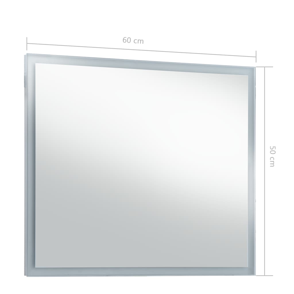 Specchio da Parete a LED per Bagno 60x50 cm - homemem39