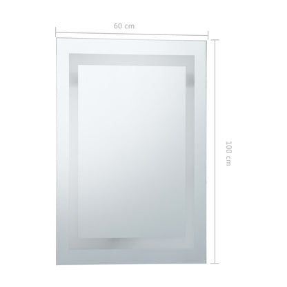 Specchio LED da Bagno con Sensore Tattile 60x100 cm - homemem39