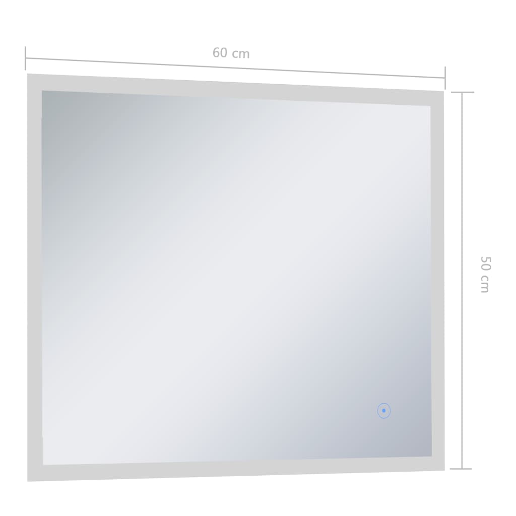Specchio LED da Bagno con Sensore Tattile 60x50 cm - homemem39