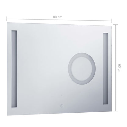 Specchio LED da Bagno con Sensore Tattile 80x60 cm - homemem39