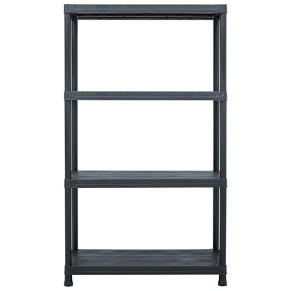 Scaffale Nero 200 kg 80x40x138 cm in Plastica - homemem39