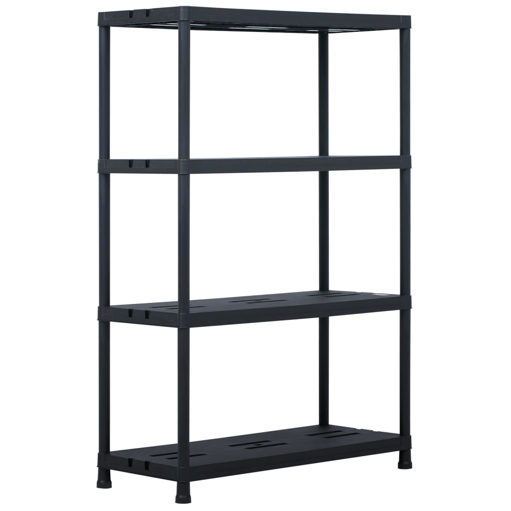 Scaffale Nero 220 kg 90x40x138 cm in Plastica - homemem39