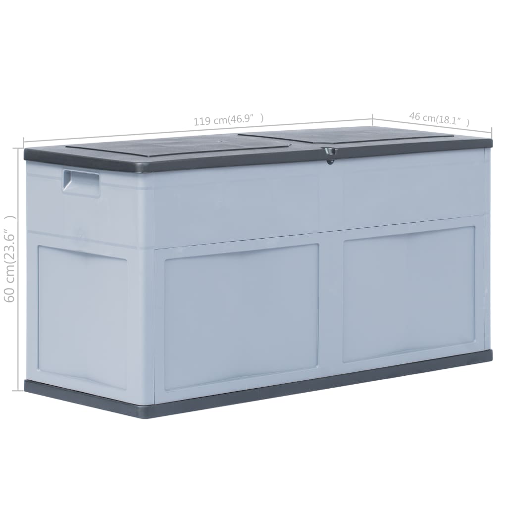 Baule da Giardino 320 L Grigio Nero - homemem39