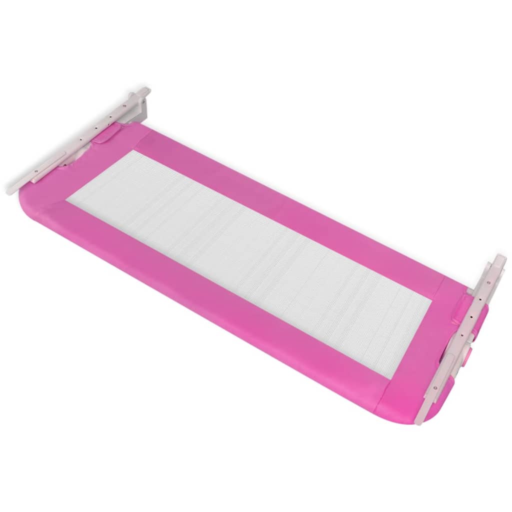 Sponde Letto per la Sicurezza dei Bambini 2 pz Rosa 102x42 cm - homemem39