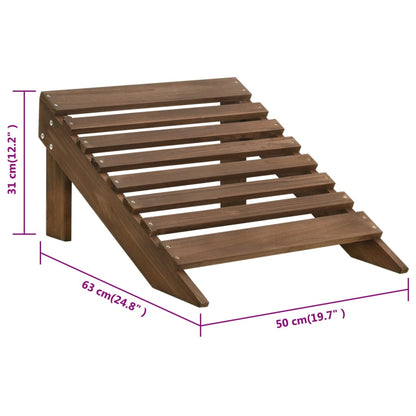 Sedia da Giardino con Poggiapiedi in Legno Marrone - homemem39