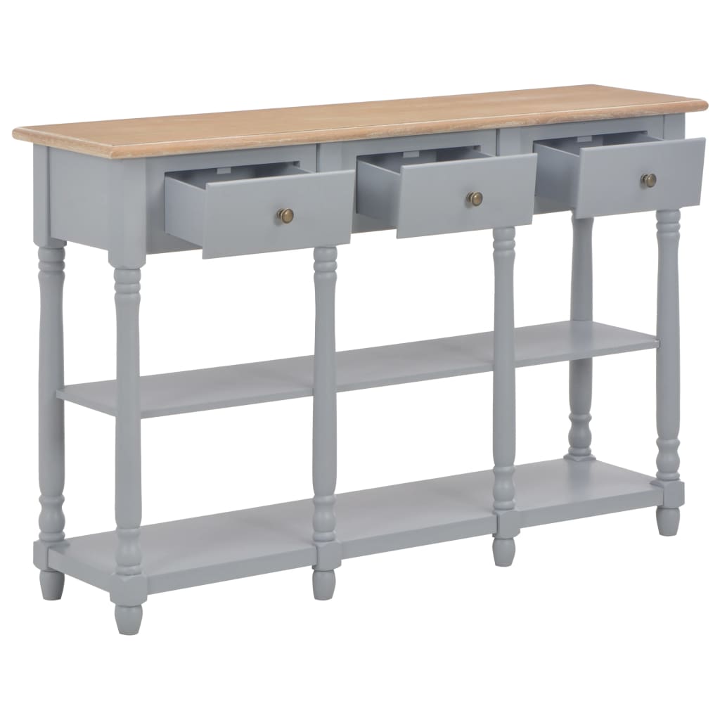 Tavolo Consolle Grigio 120x30x76 cm in MDF - homemem39