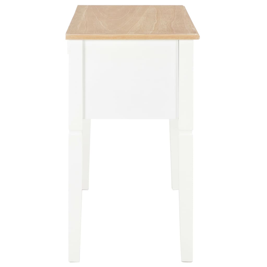 Scrivania Bianca 109,5x45x77,5 cm in Legno - homemem39