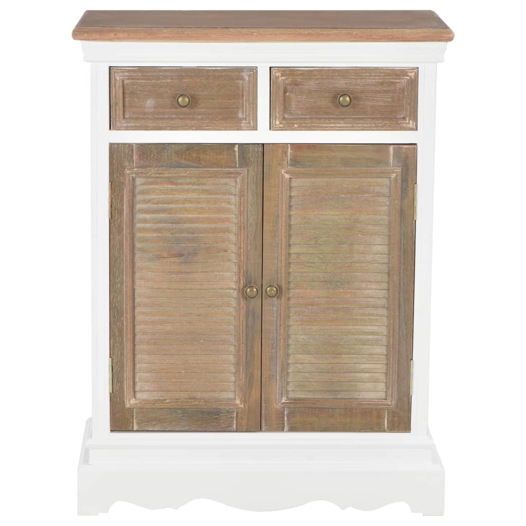 Credenza Bianca 60x30x80 cm in Legno Massello - homemem39