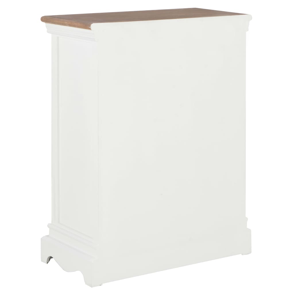 Credenza Bianca 60x30x80 cm in Legno Massello - homemem39