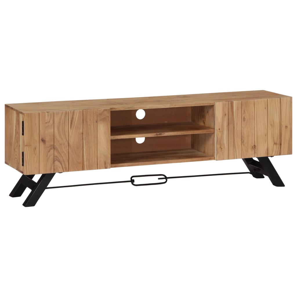 Mobile Porta TV 140x30x45 cm in Legno Massello di Acacia - homemem39